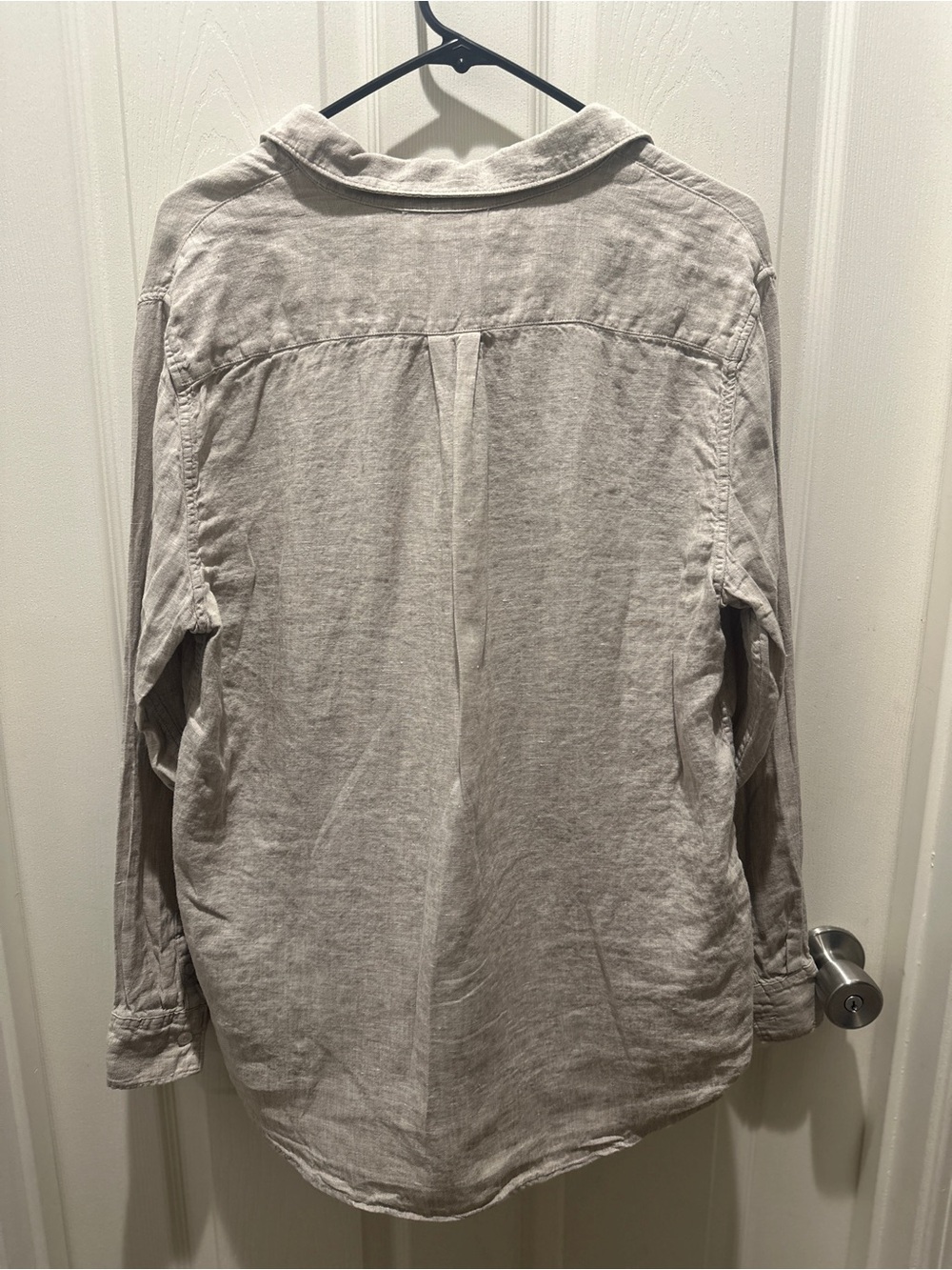 Quince European linen women’s long sleeve top large color flax - Picture 5 of 12